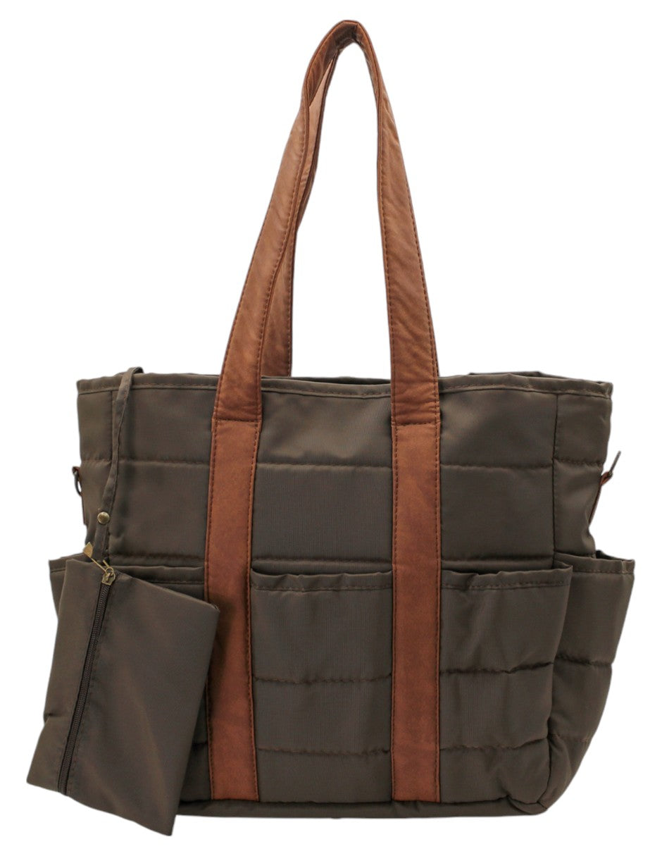 Bolsa Tote Exterior Textil Color Café Para Mujer De RBBASICS