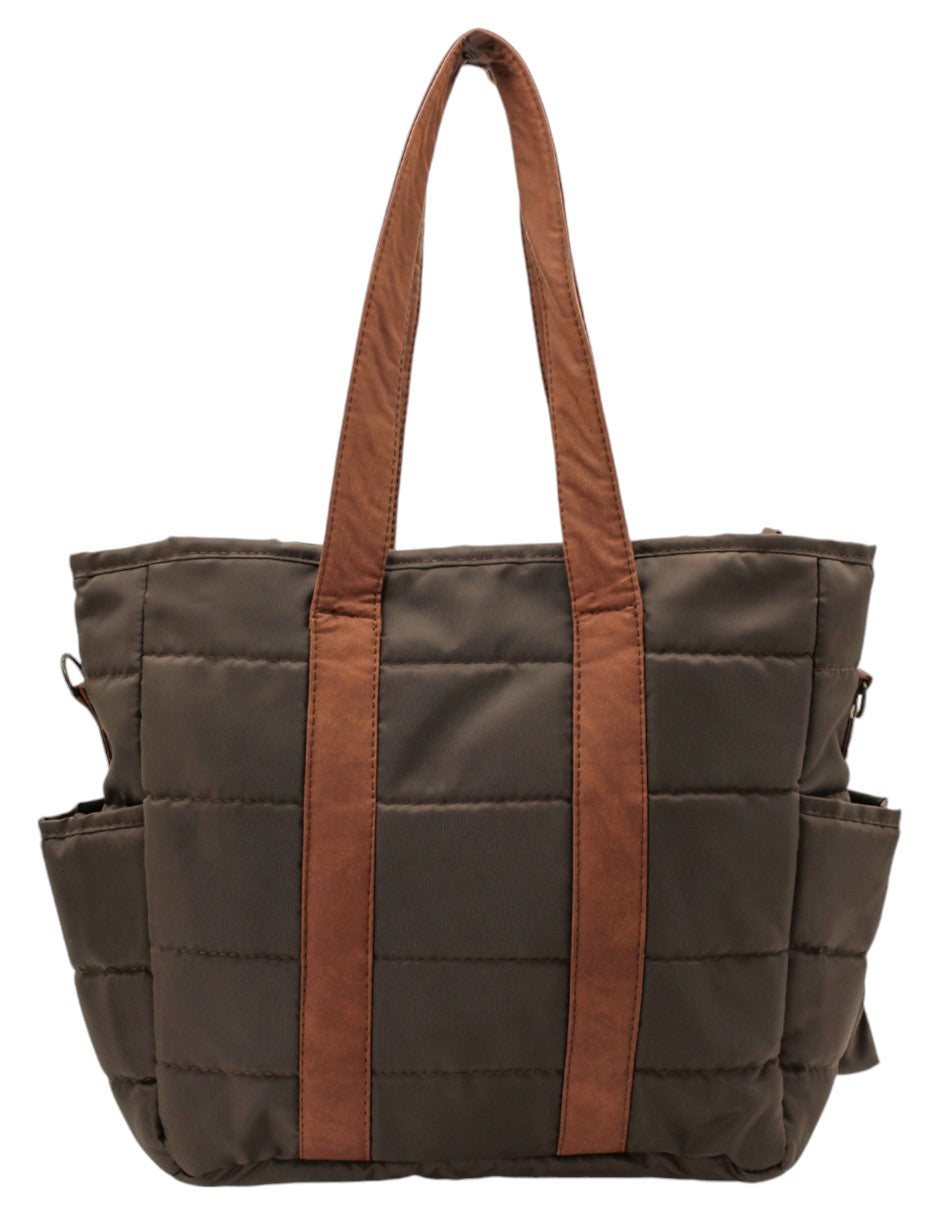 Bolsa Tote en Textil Color Café