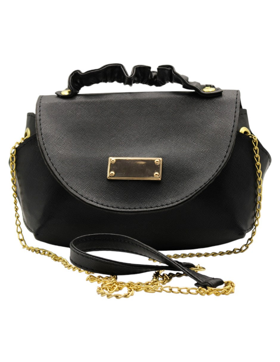 Bolso Crossbody Exterior Sintético Color Negro Para Mujer De RBBASICS