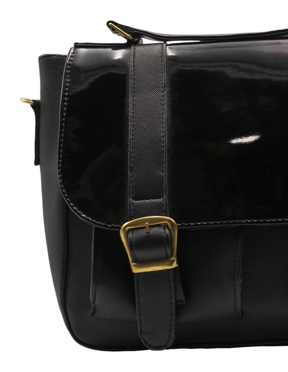 Bolso Crossbody en Sintético Color Negro