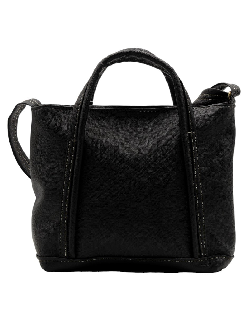 Bolsa Satchel en Piel vegana Color Negro