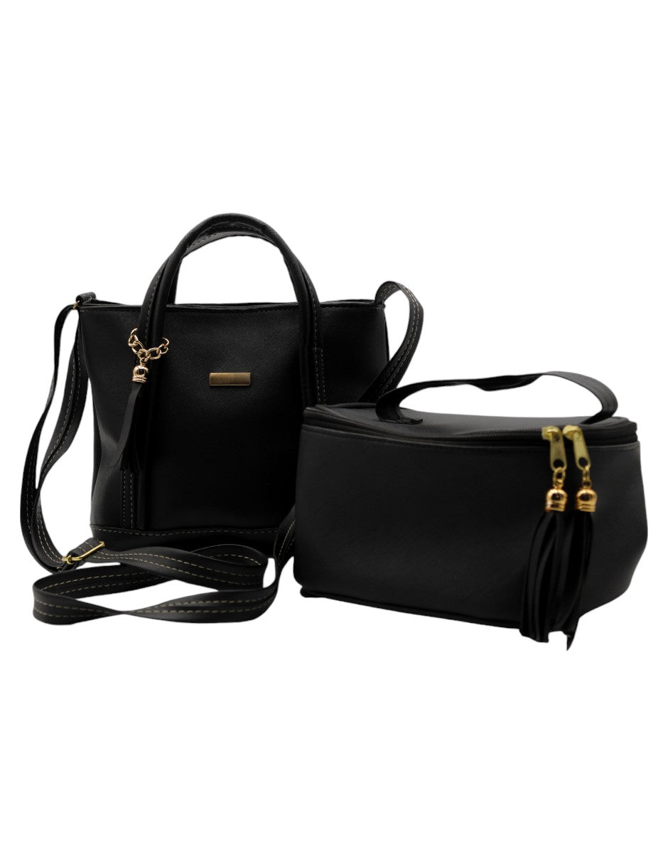 Bolsa Satchel en Piel vegana Color Negro