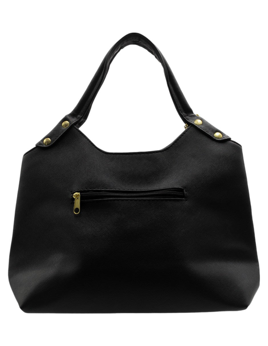 Bolsa Satchel en Sintético Color Negro