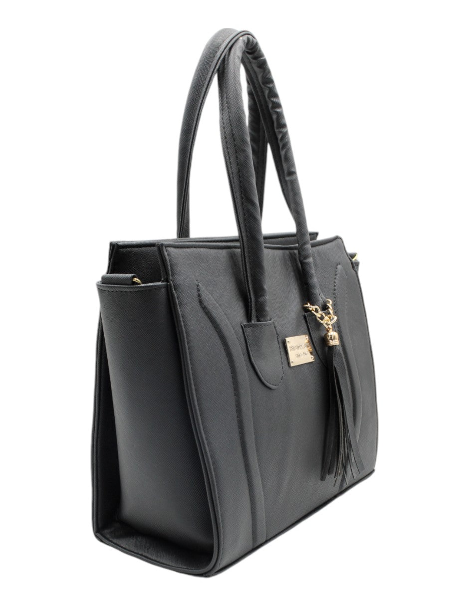 Bolsa Satchel en Piel vegana Color Negro