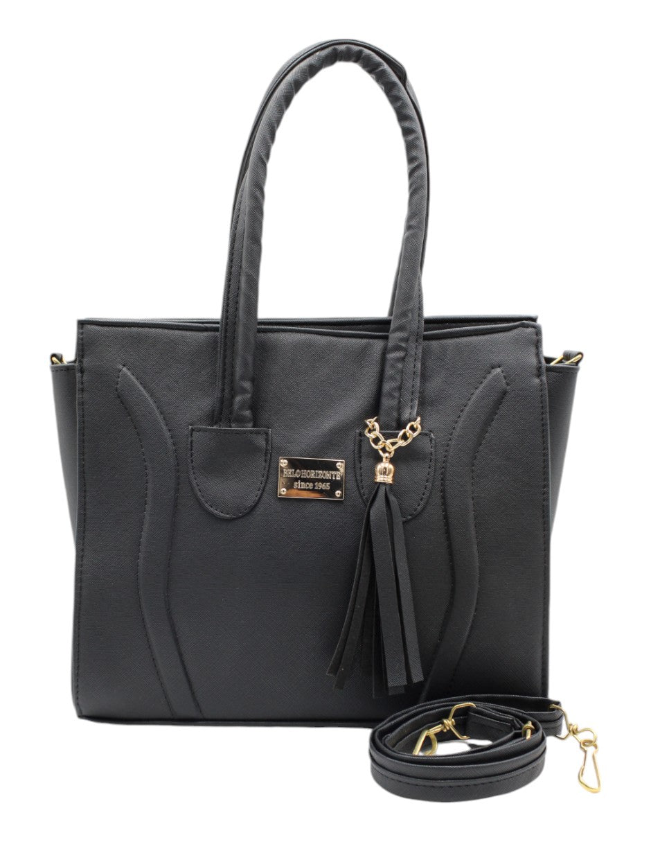 Bolsa Satchel en Piel vegana Color Negro