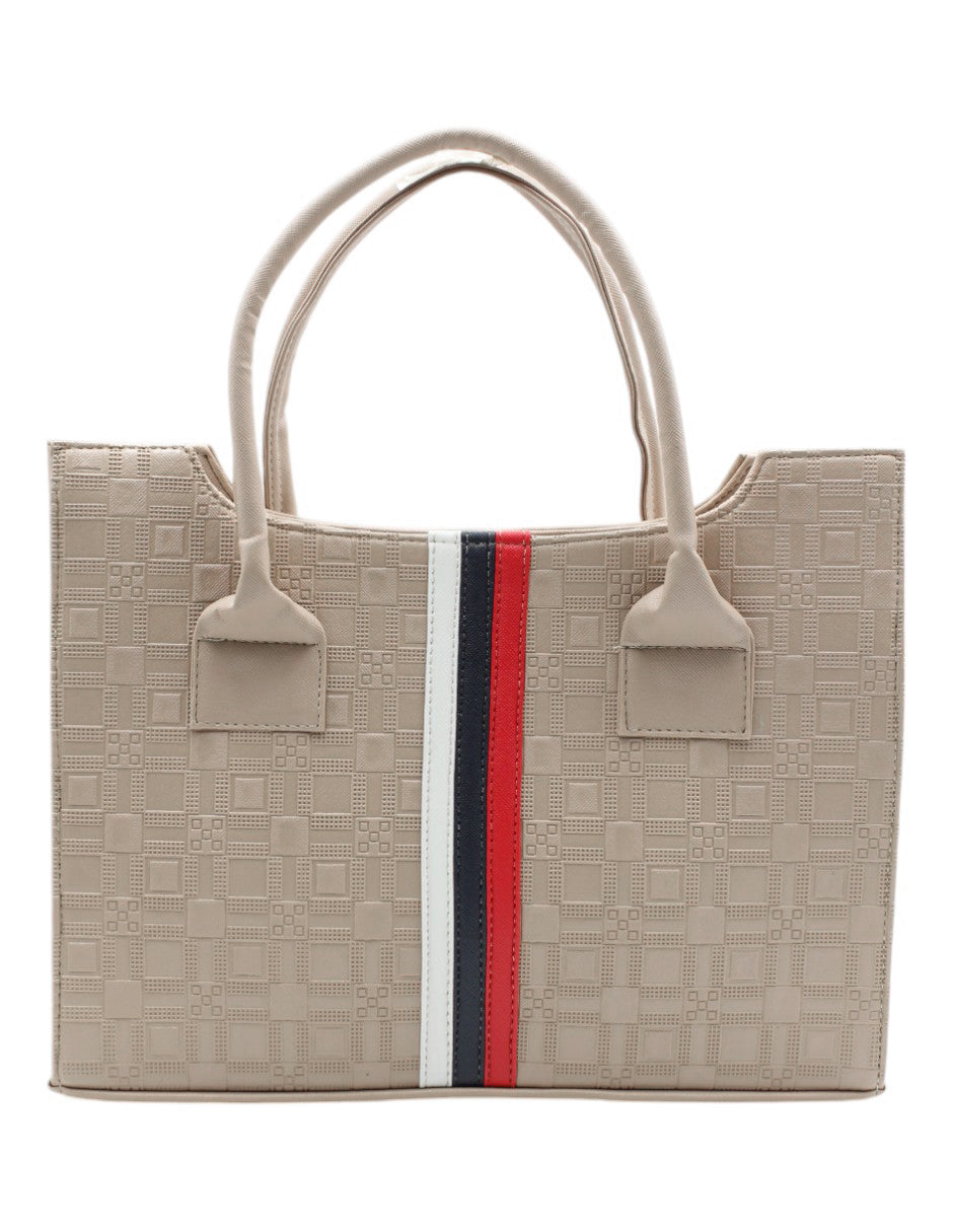 Bolsa Satchel en Piel vegana Color Beige