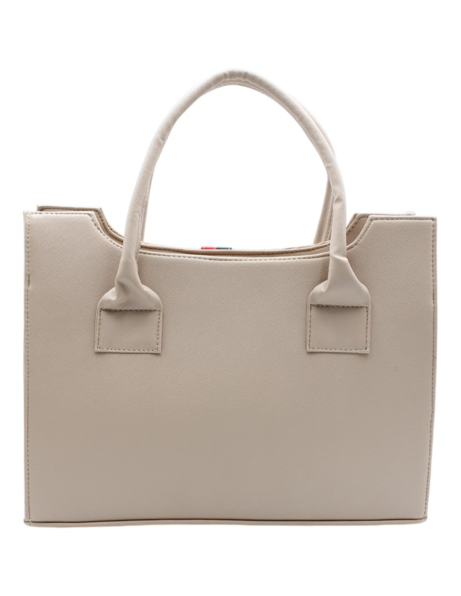 Bolsa Satchel en Piel vegana Color Beige