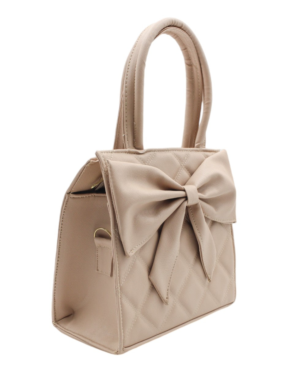 Bolsa Satchel en Piel vegana Color Beige