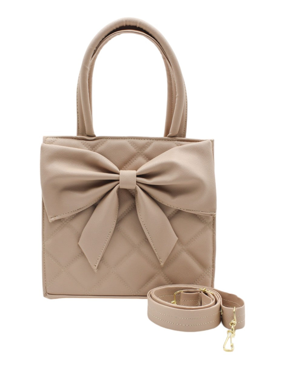 Bolsa Satchel en Piel vegana Color Beige