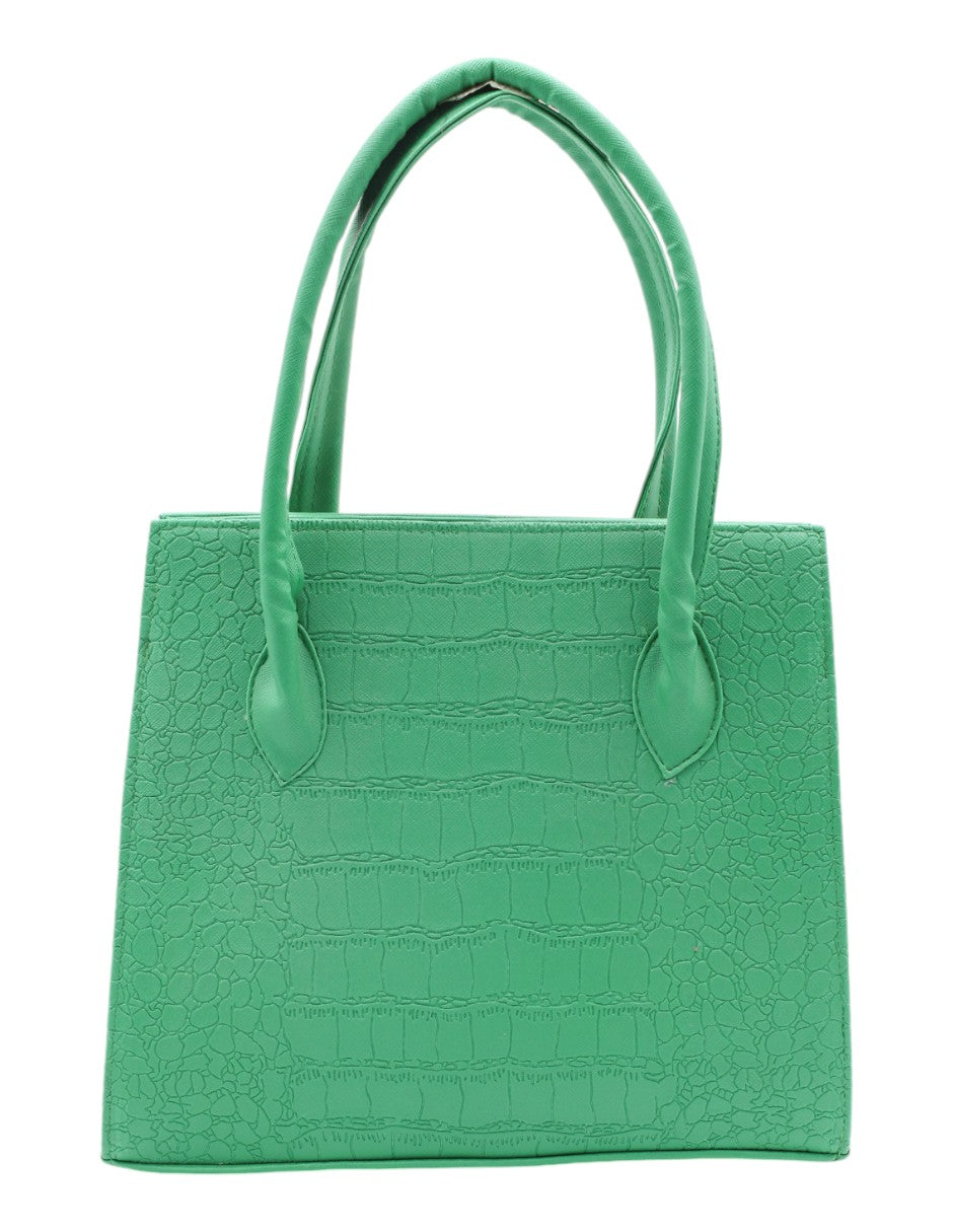 Bolsa Satchel Exterior Piel vegana Color Verde Para Mujer De RBBASICS