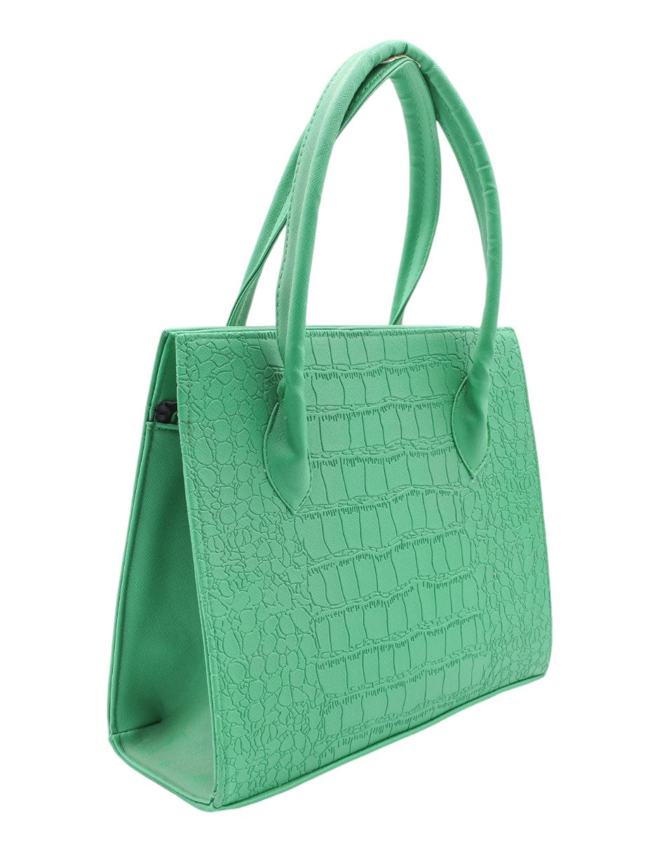 Bolsa Satchel en Piel vegana Color Verde