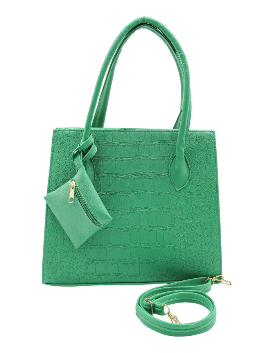 Bolsa Satchel en Piel vegana Color Verde