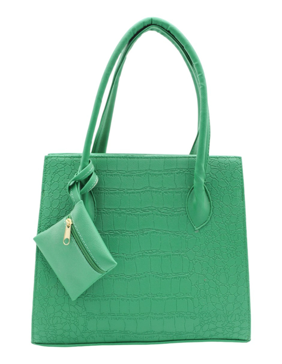 Bolsa Satchel en Piel vegana Color Verde