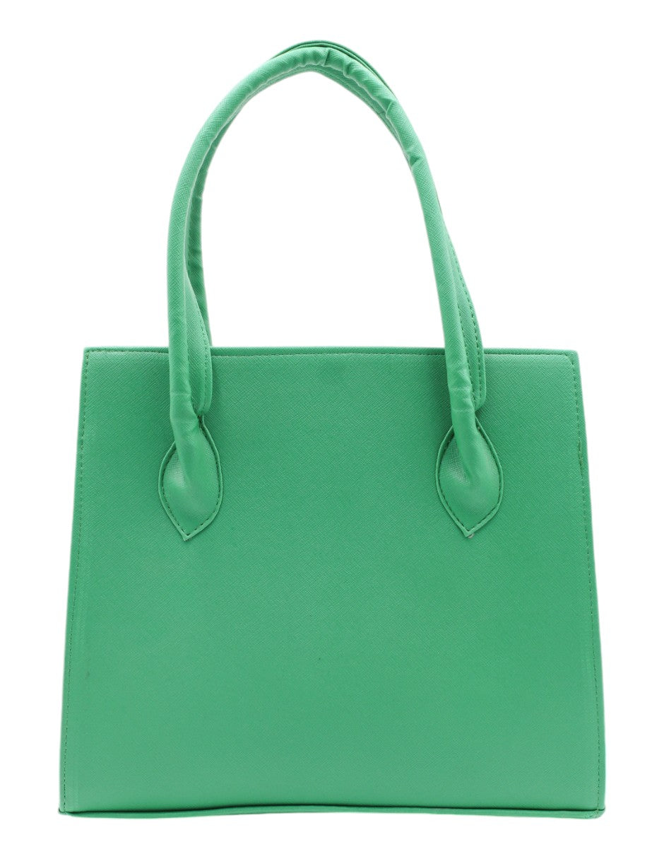 Bolsa Satchel en Piel vegana Color Verde