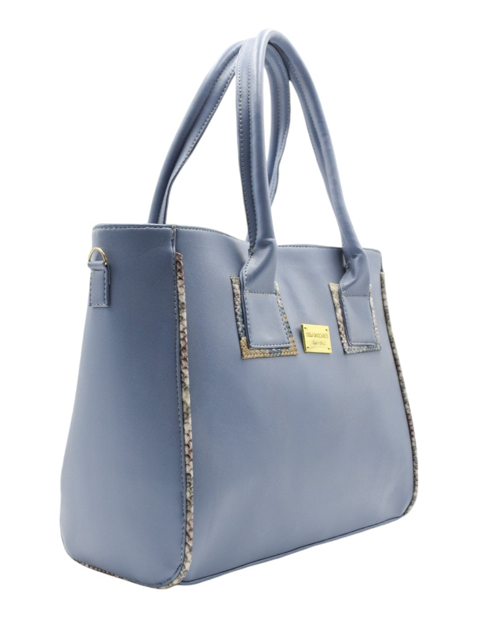 Bolsa Satchel en Piel vegana Color Azul