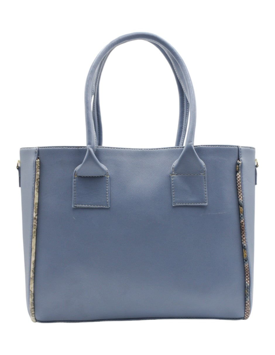 Bolsa Satchel en Piel vegana Color Azul