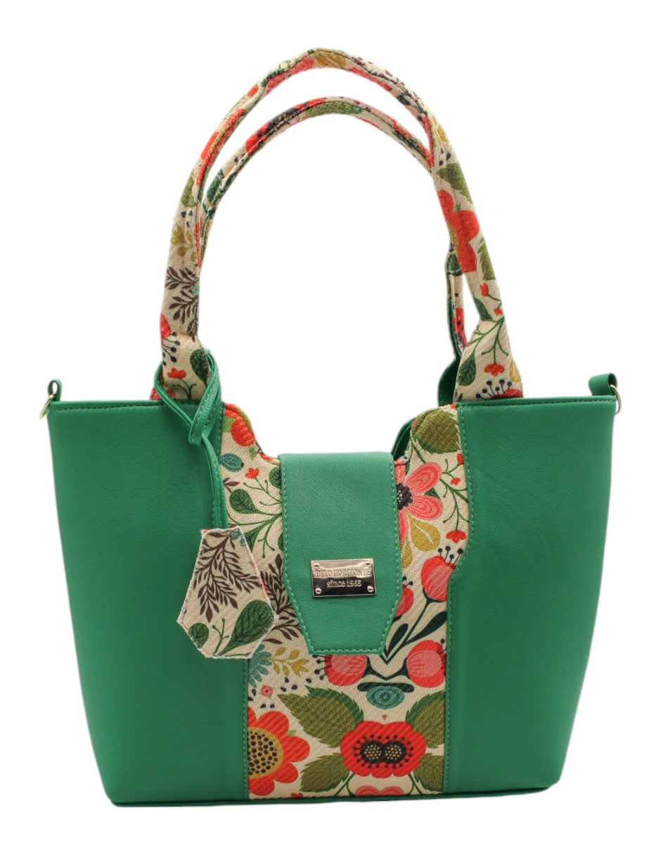 Bolsa Satchel Exterior Piel vegana Color Verde Para Mujer De RBBASICS