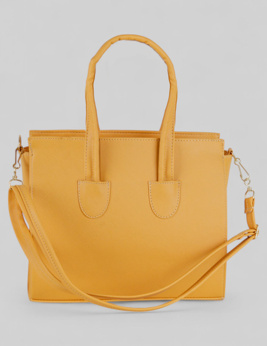 Bolsa Tote en Piel vegana - Amarillo