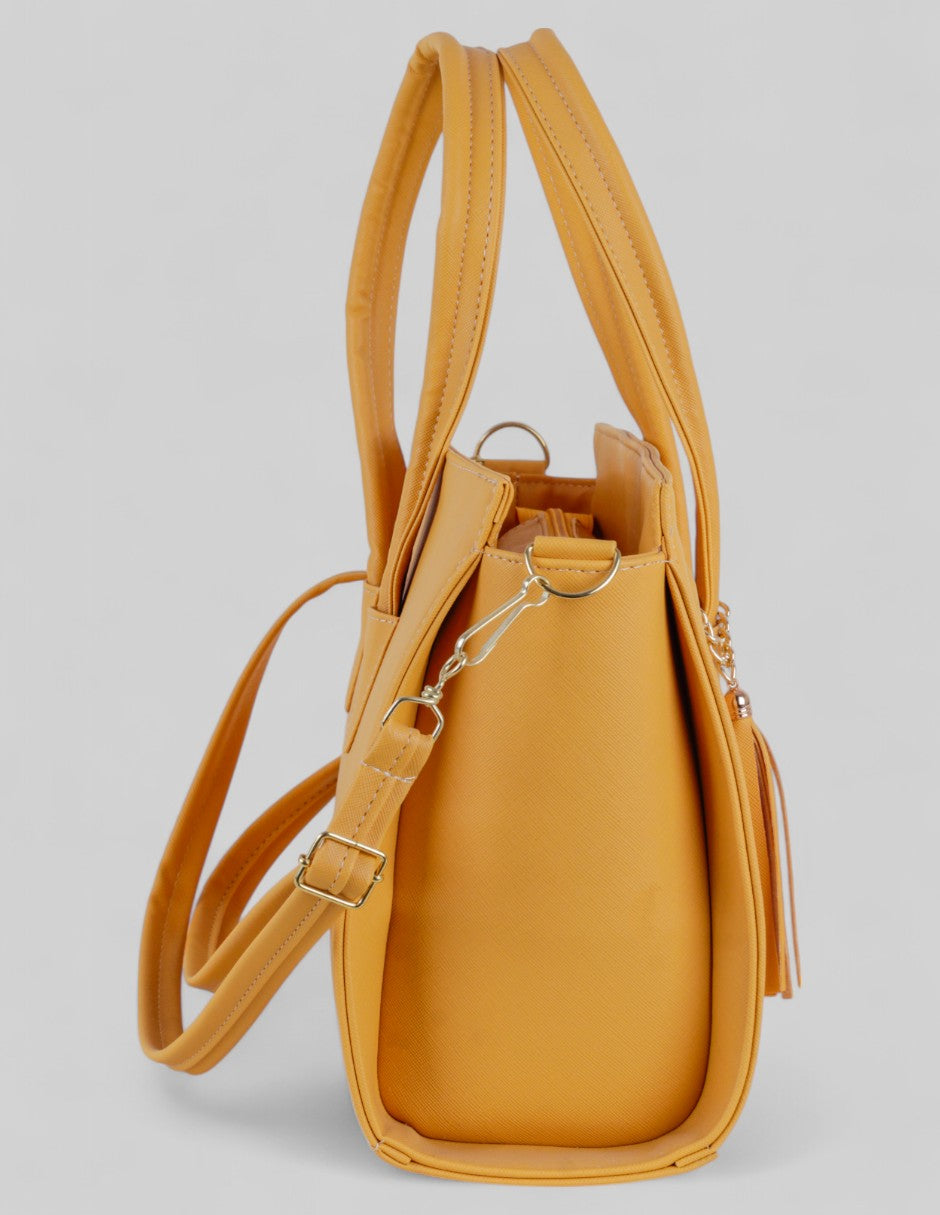 Bolsa Tote en Piel vegana - Amarillo