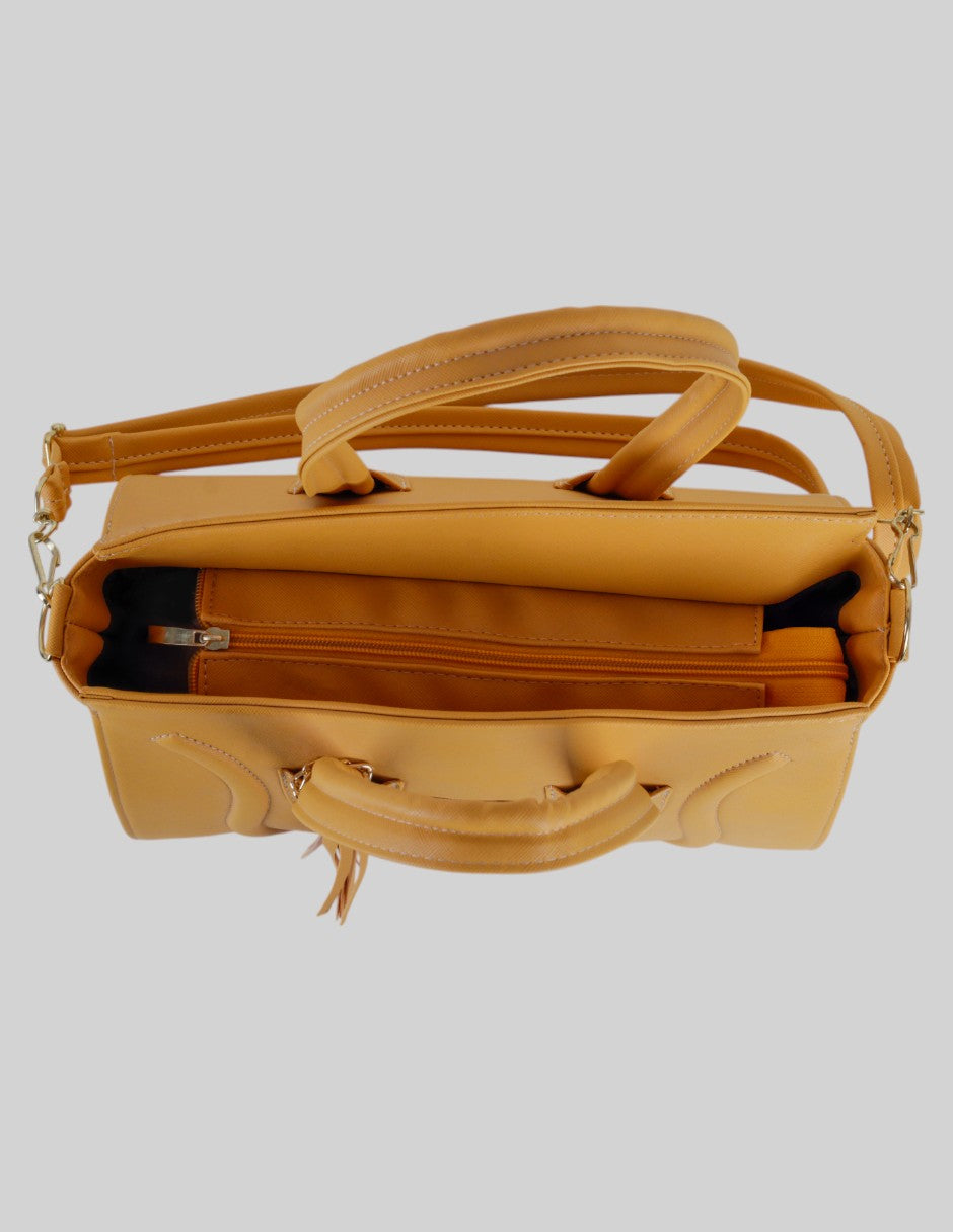 Bolsa Tote en Piel vegana - Amarillo