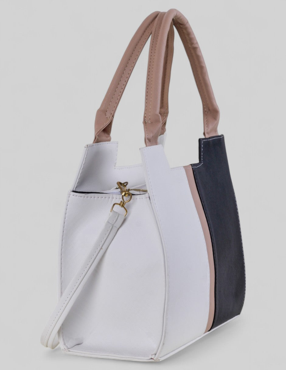 Bolsa Satchel en Piel vegana - Multicolor