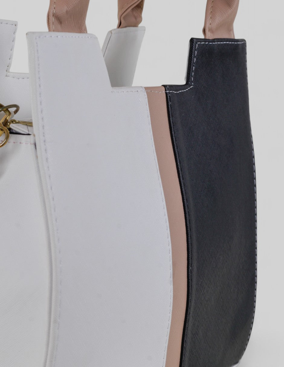 Bolsa Satchel en Piel vegana - Multicolor