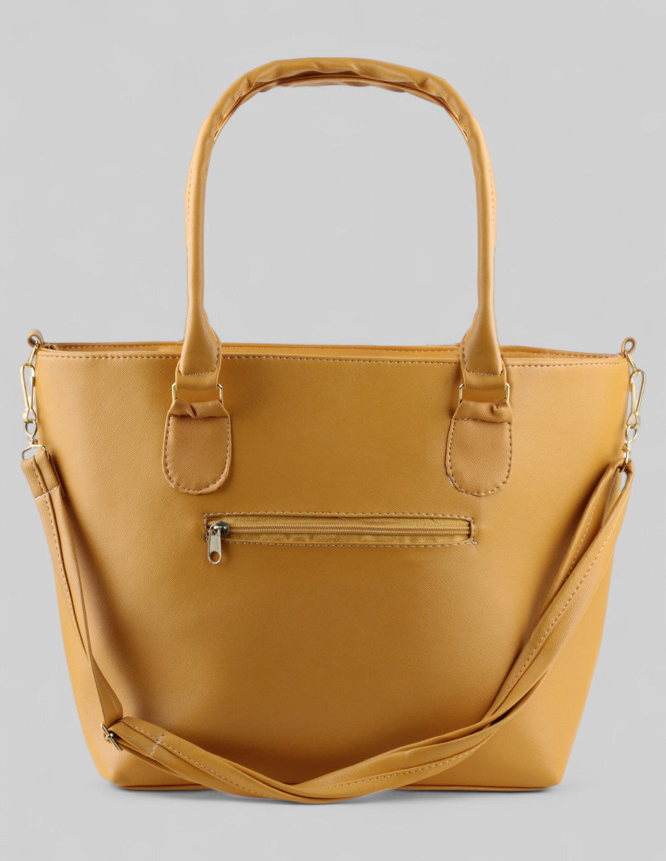Bolsa Tote en Piel vegana - Amarillo