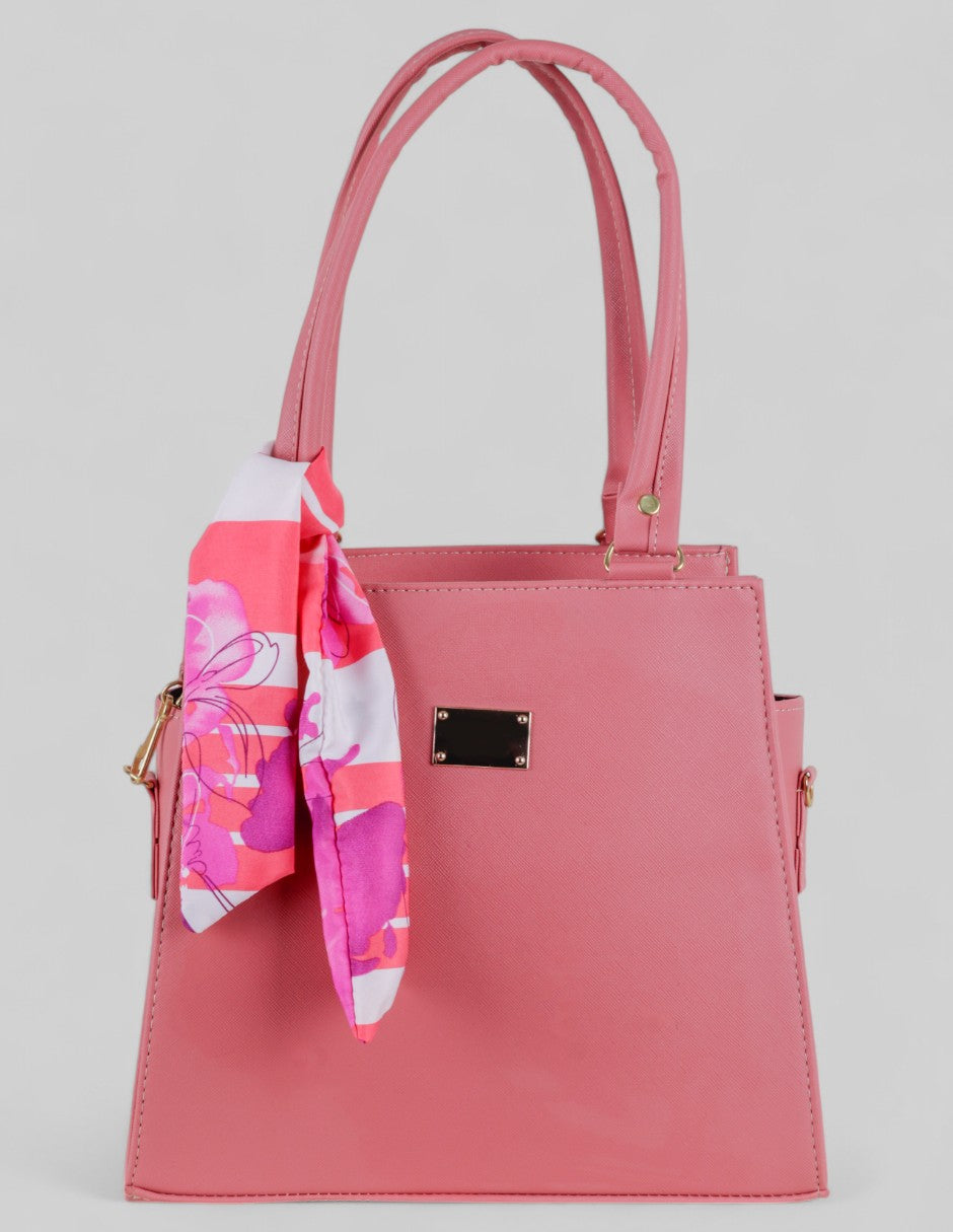 Bolsa Tote Exterior Piel vegana Color Rosa Para Mujer De RBBASICS