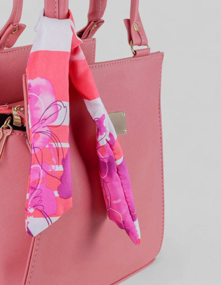 Bolsa Tote en Piel vegana - Rosa