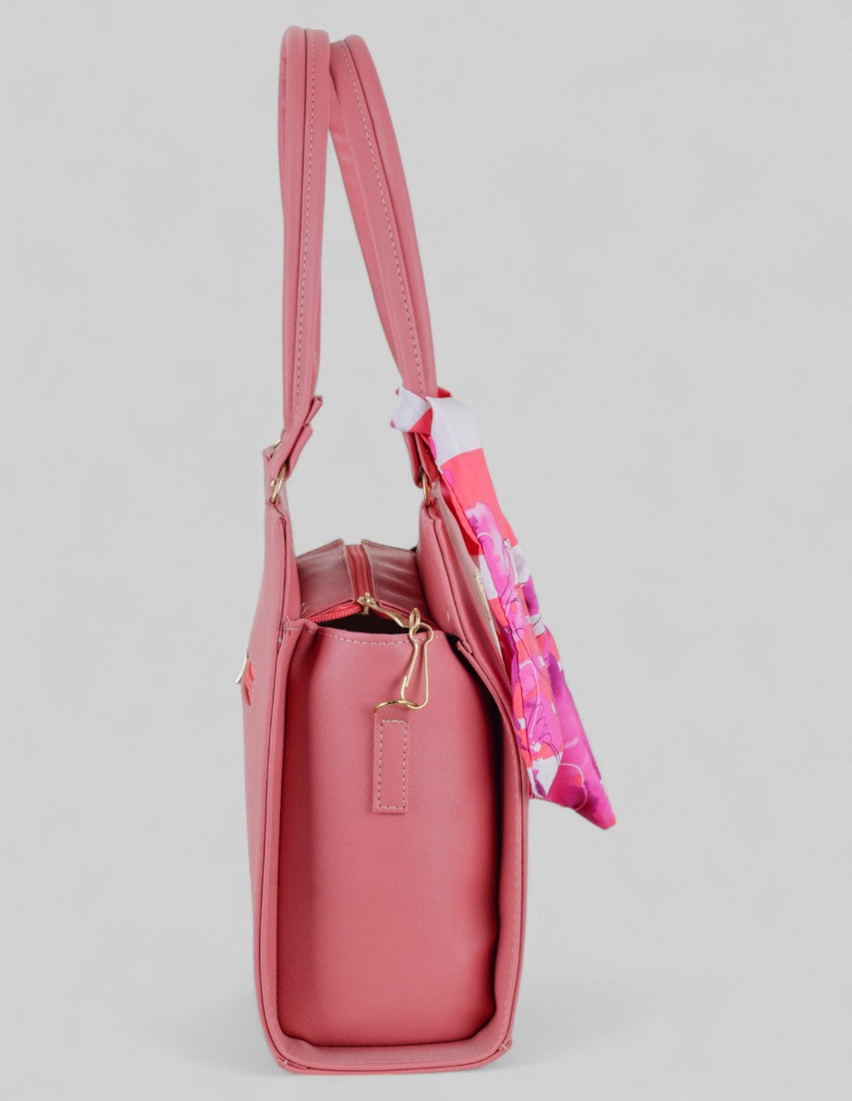Bolsa Tote en Piel vegana - Rosa