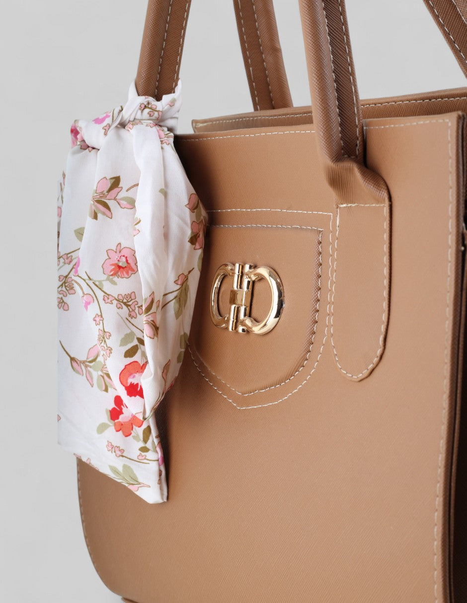 Bolsa Tote en Piel vegana - Café