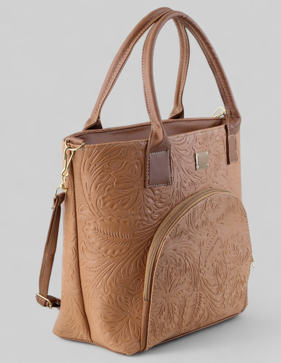 Bolsa Tote en Piel vegana - Café