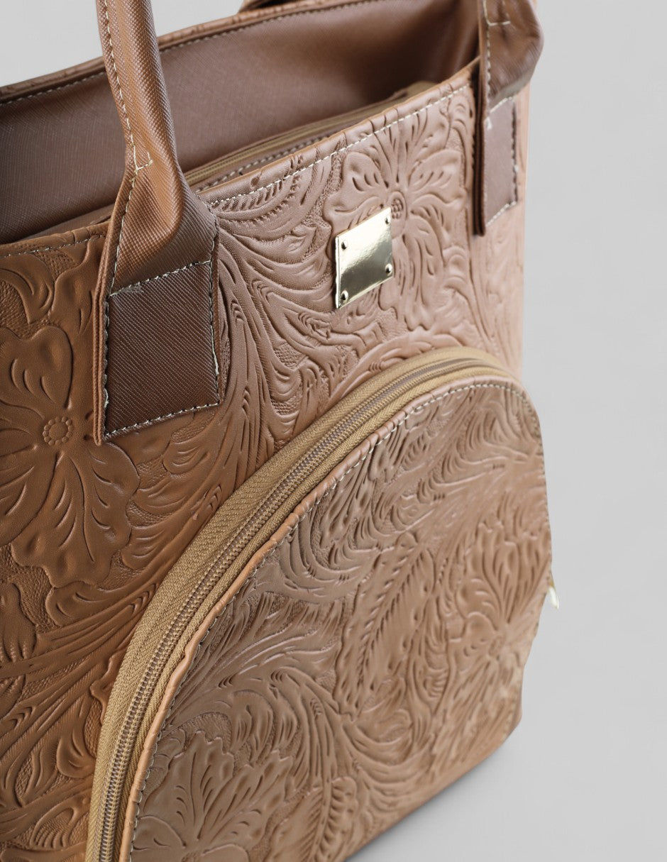 Bolsa Tote en Piel vegana - Café