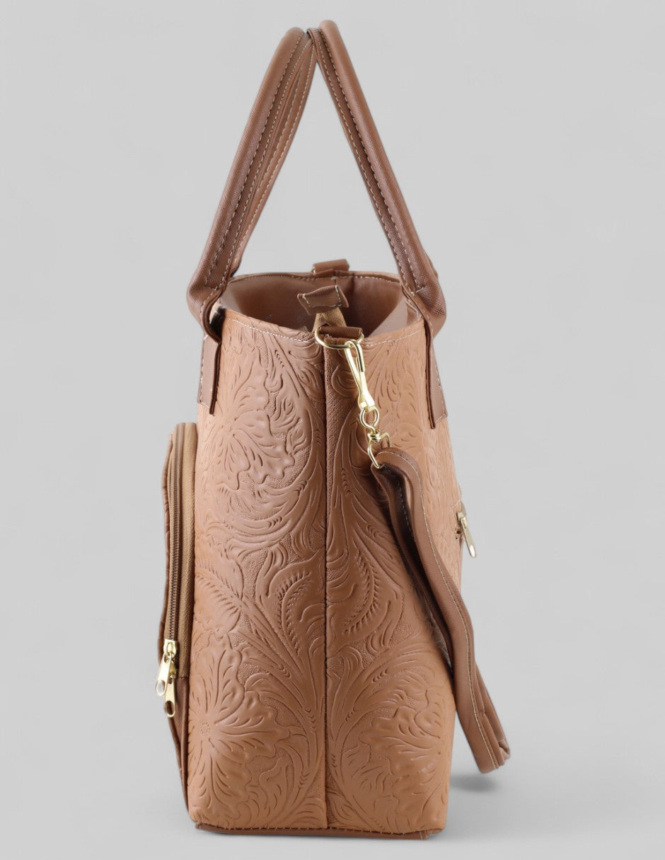 Bolsa Tote en Piel vegana - Café