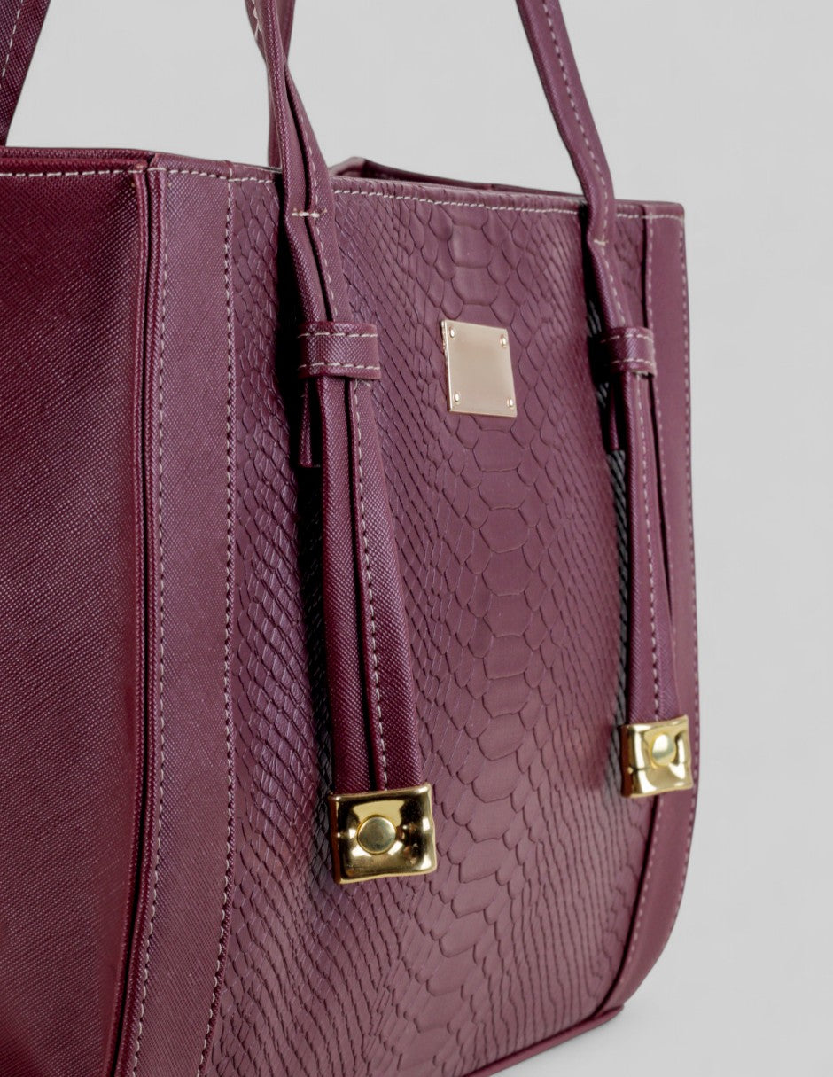 Bolsa Tote en Piel vegana - Rojo