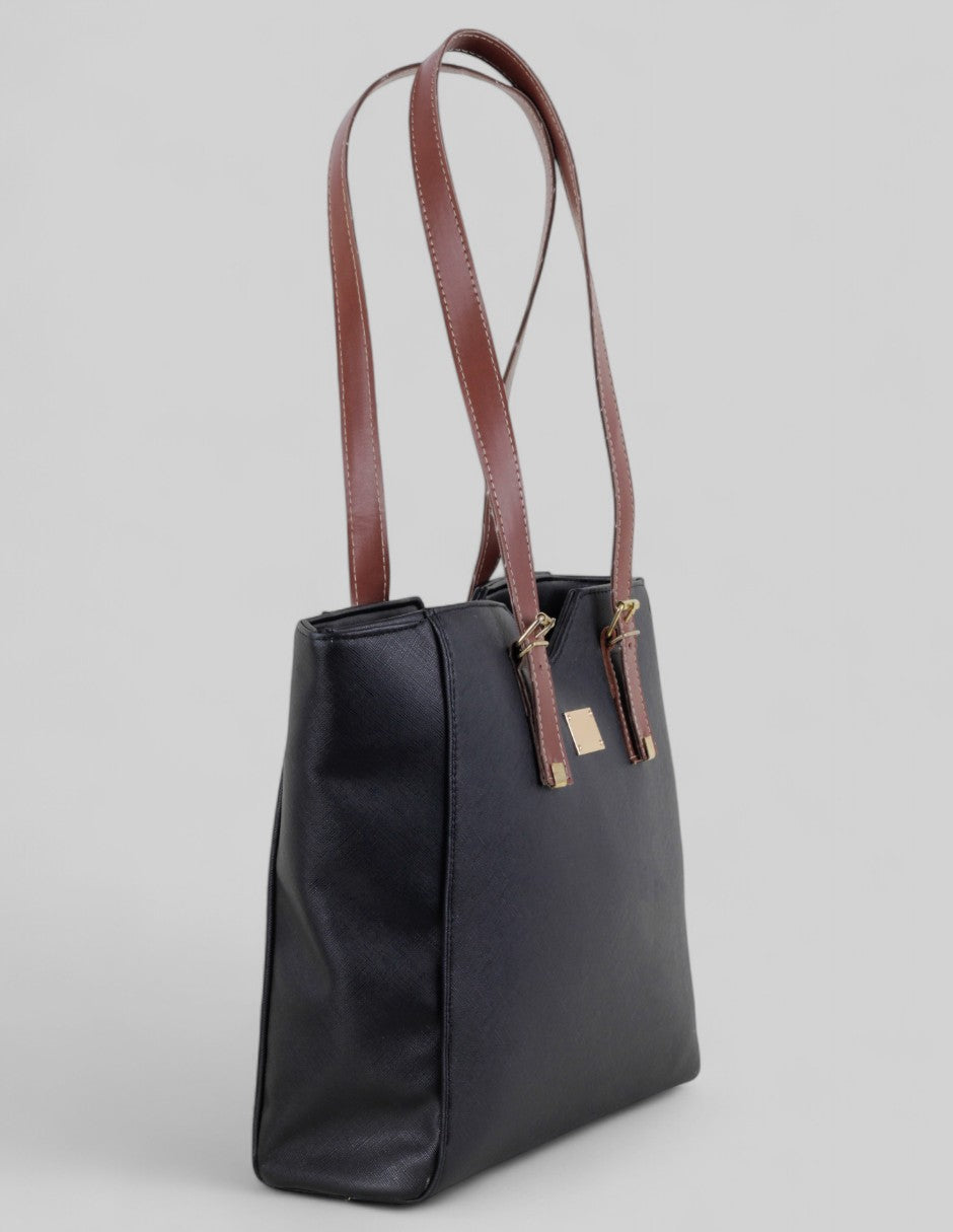 Bolsa Tote en Piel vegana - Negro