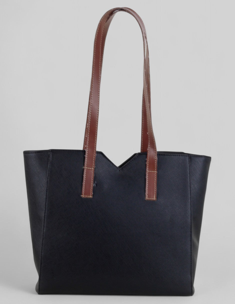 Bolsa Tote en Piel vegana - Negro