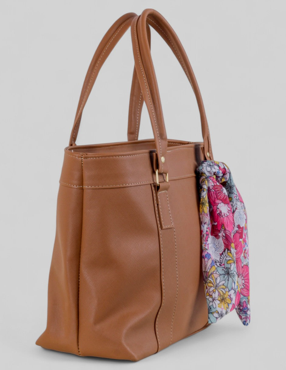 Bolsa Tote en Piel vegana - Café