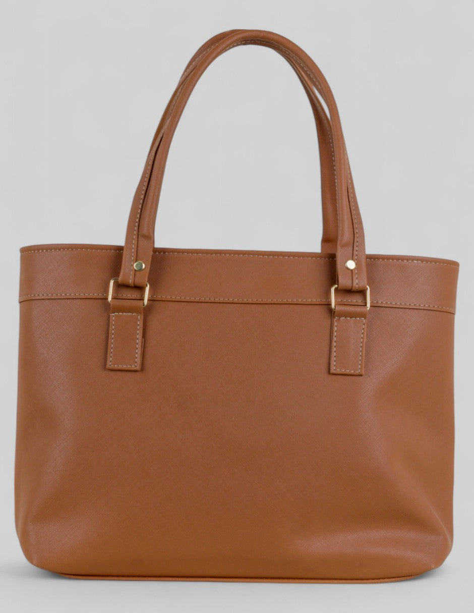 Bolsa Tote en Piel vegana - Café