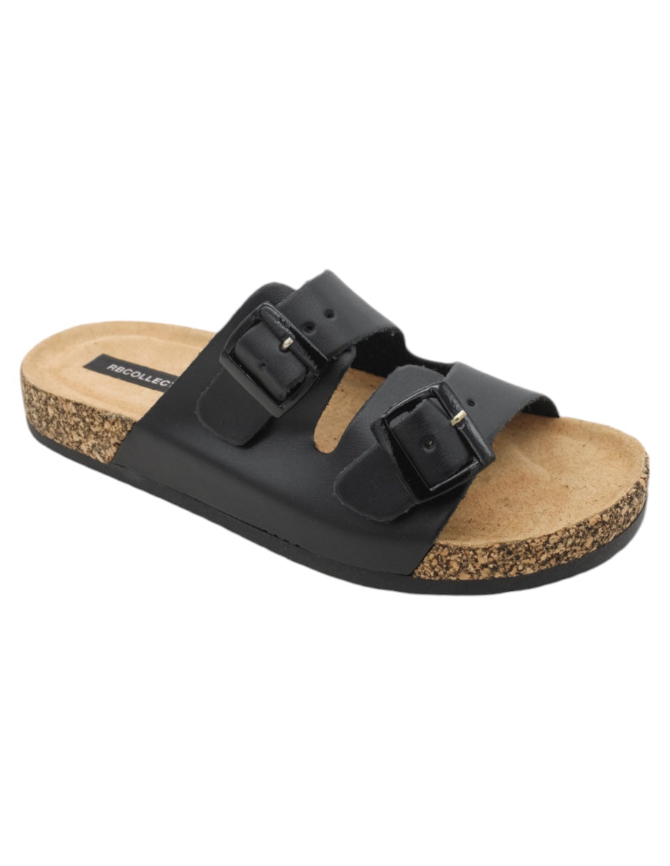 Sandalias de piso Exterior Gamuza sintética Color Negro Para Mujer De RBCOLLECTION