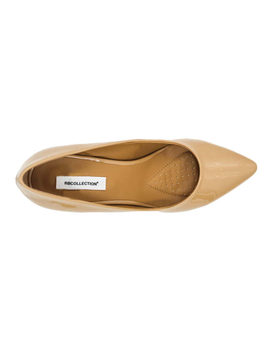 Zapatillas Exterior Charol Color Beige  Para Mujer De RBCOLLECTION