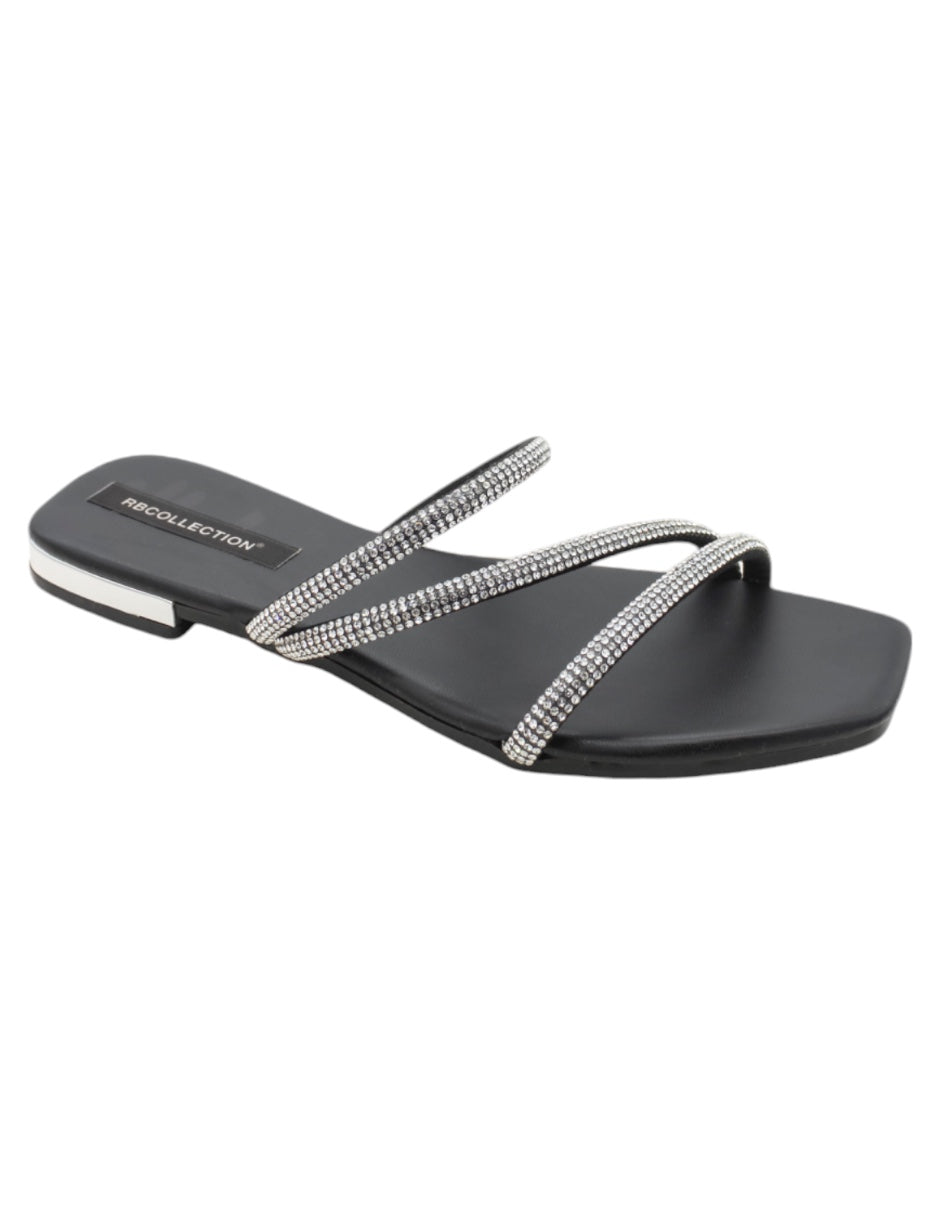 Sandalias de piso Exterior Sintético Color Plata Para Mujer De RBBASICS