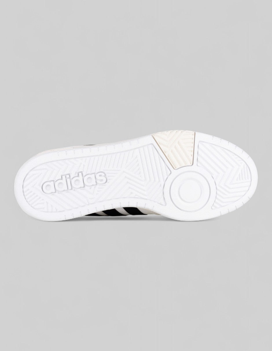 Tenis con cordones  Hoops 3.0 Low  en Piel vegana – Blanco