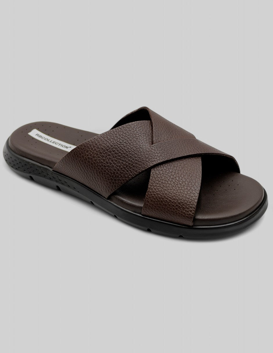 Sandalias casuales Exterior Piel Color Café Para Hombre De RBCOLLECTION