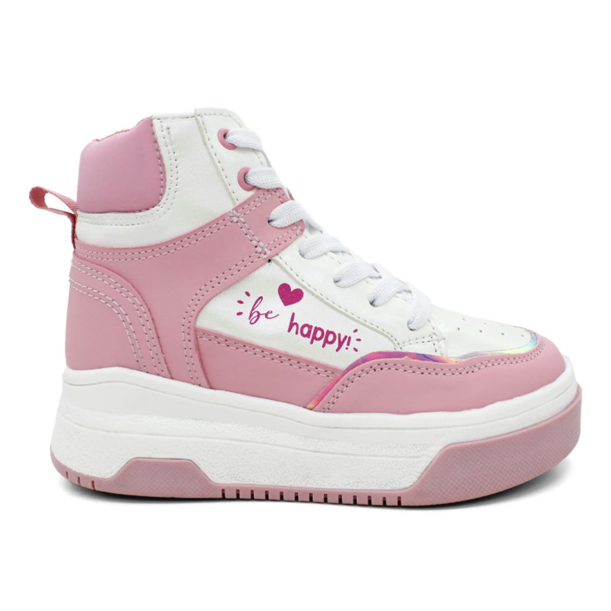 Tenis Botín RBCOLLECTION Exterior Sintético Color Rosa Con Blanco Para Niña