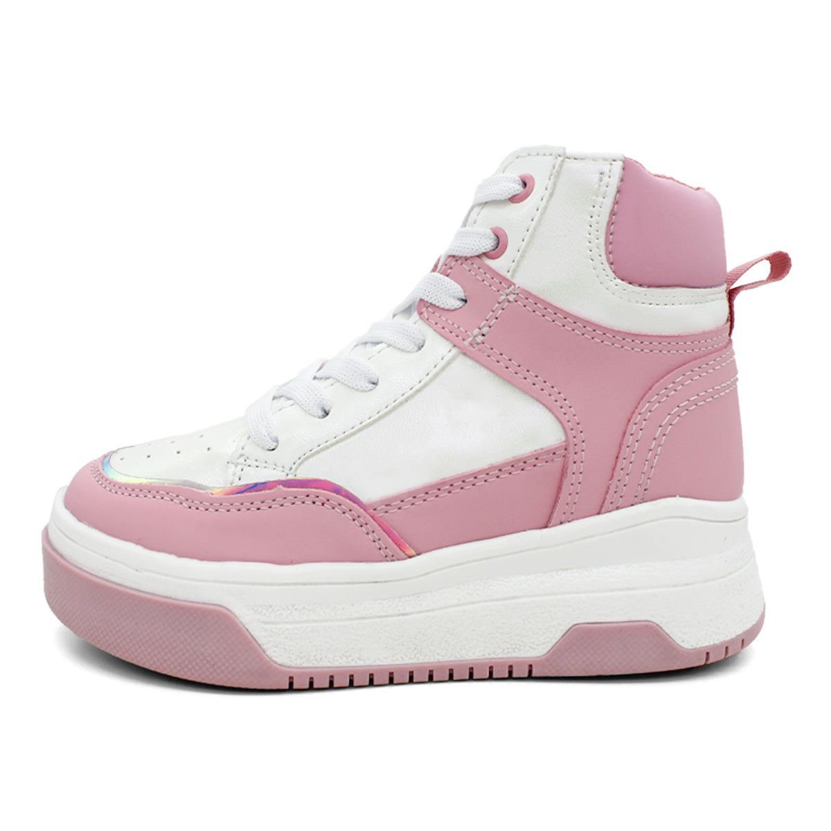 Tenis Botín RBCOLLECTION Exterior Sintético Color Rosa Con Blanco Para Niña