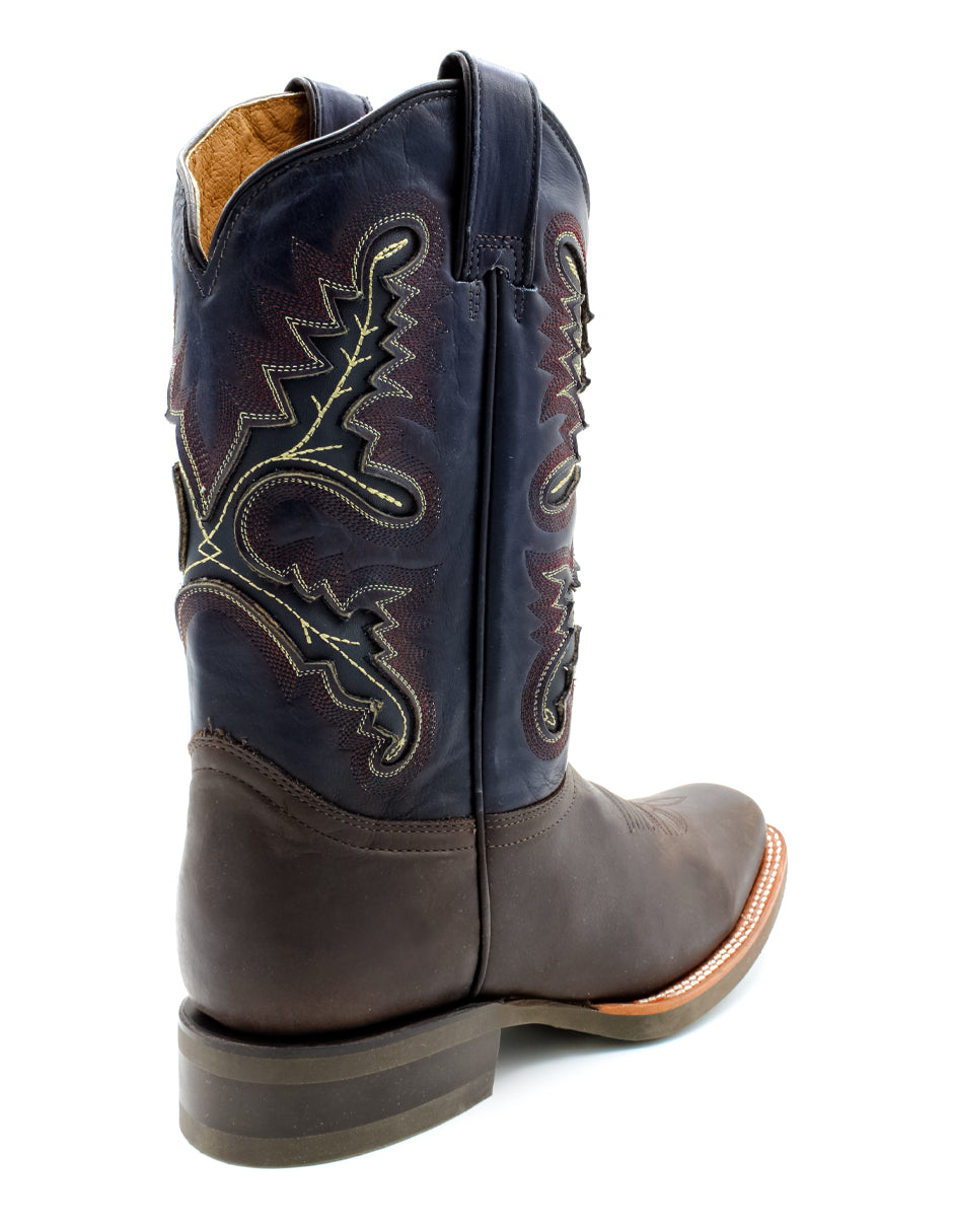 Botas western Exterior Piel Color Café Para Hombre De RBCOLLECTION