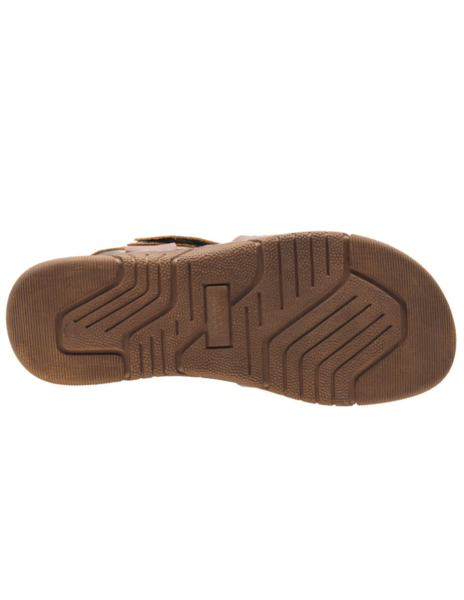 Sandalias de piso Exterior Piel Color Café Para Mujer De RBCOLLECTION