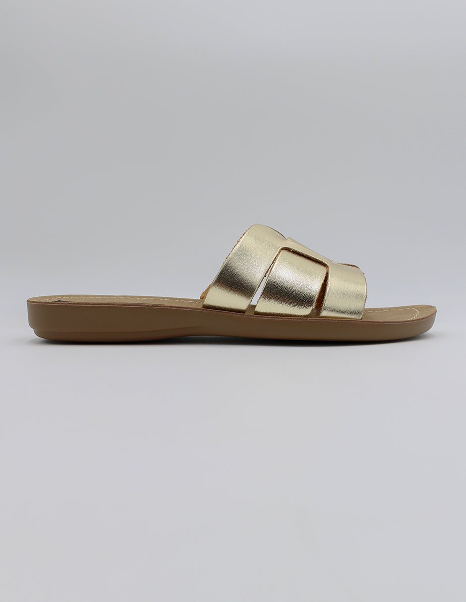 Sandalias de piso Soft en Sintético – Dorado