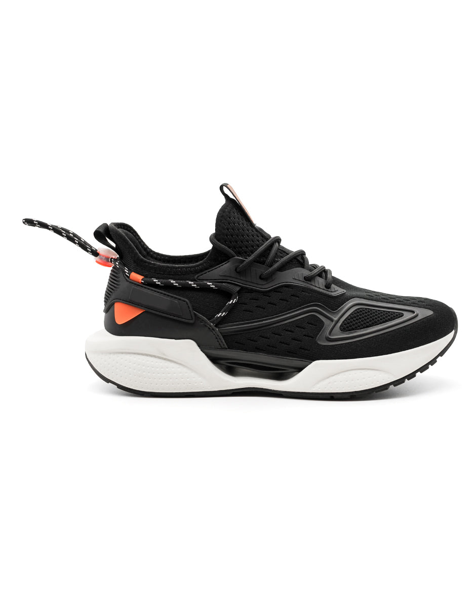 Tenis para correr Exterior Textil tejido en malla con tecnología KRONOS que permite mayor durabilidad, flexibilidad y resistencia Color Negro Unisex De RBCOLLECTION